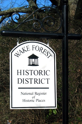 Wake Forest Historic District Sign