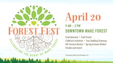 Forest Fest, Tree Seedling Giveaway, Paper Shredding Event & more coming to Downtown Wake Forest Saturday