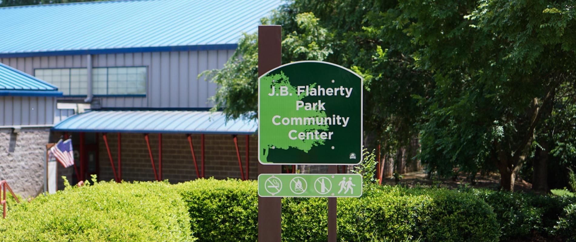 Flaherty Community Center Sign