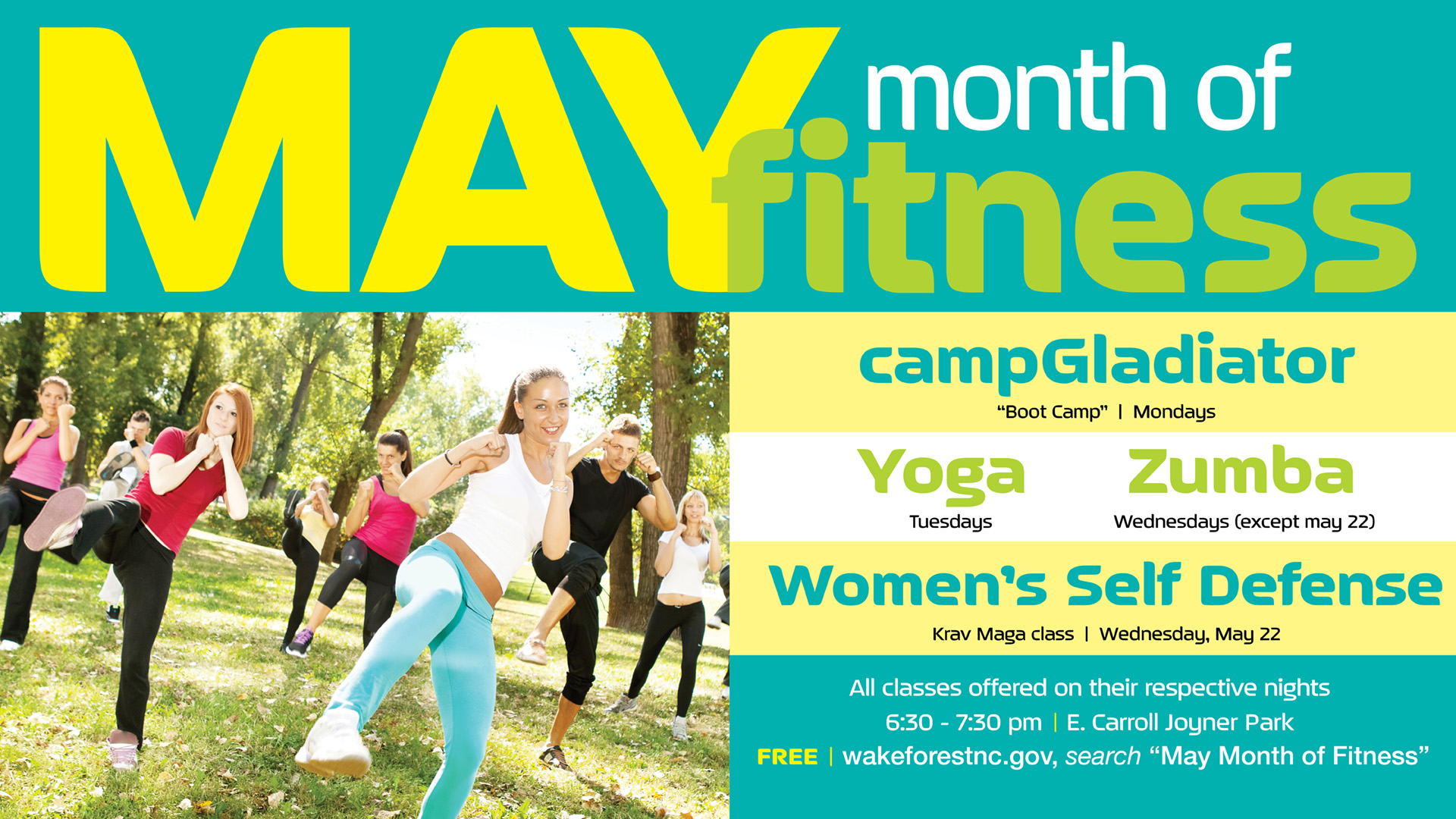 May Month Of Fitness Town Of Wake Forest Nc