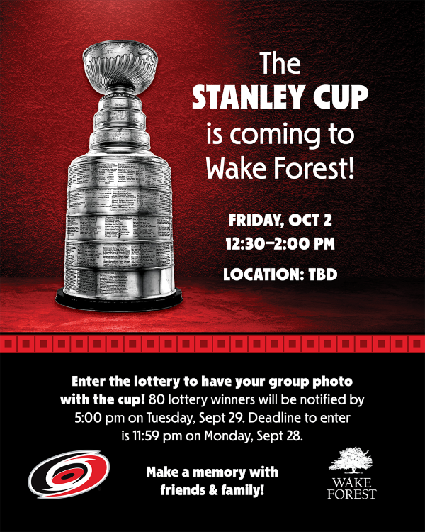 Stanley Cup coming to Wake Forest