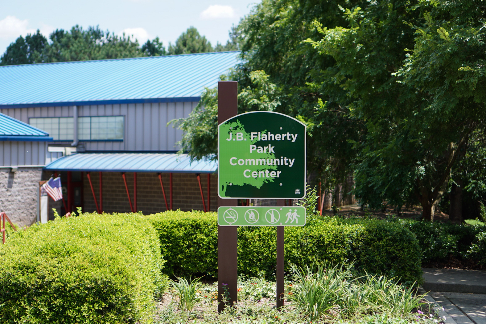 Flaherty Community Center Sign