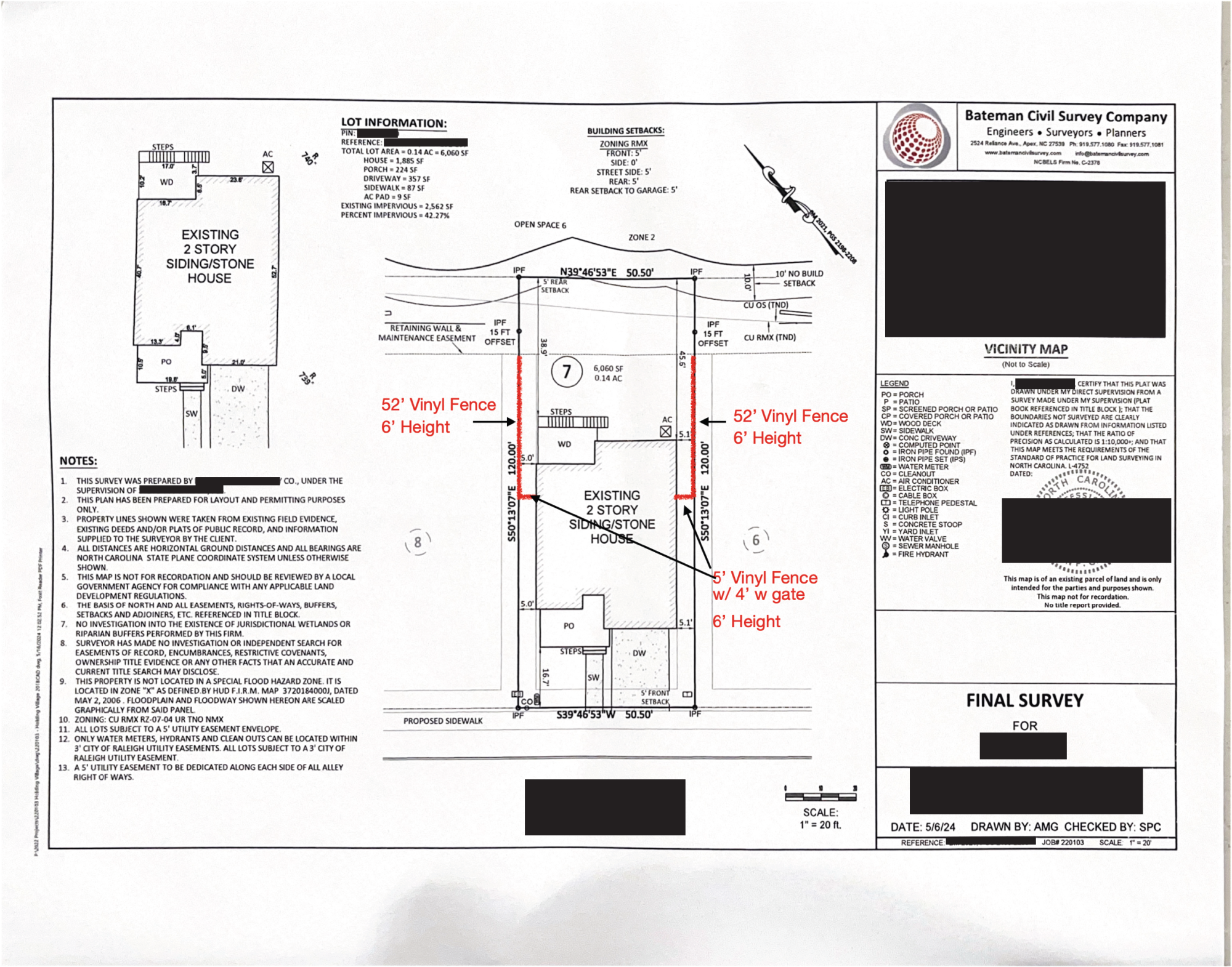 Example Plot Plan for Fence Permit