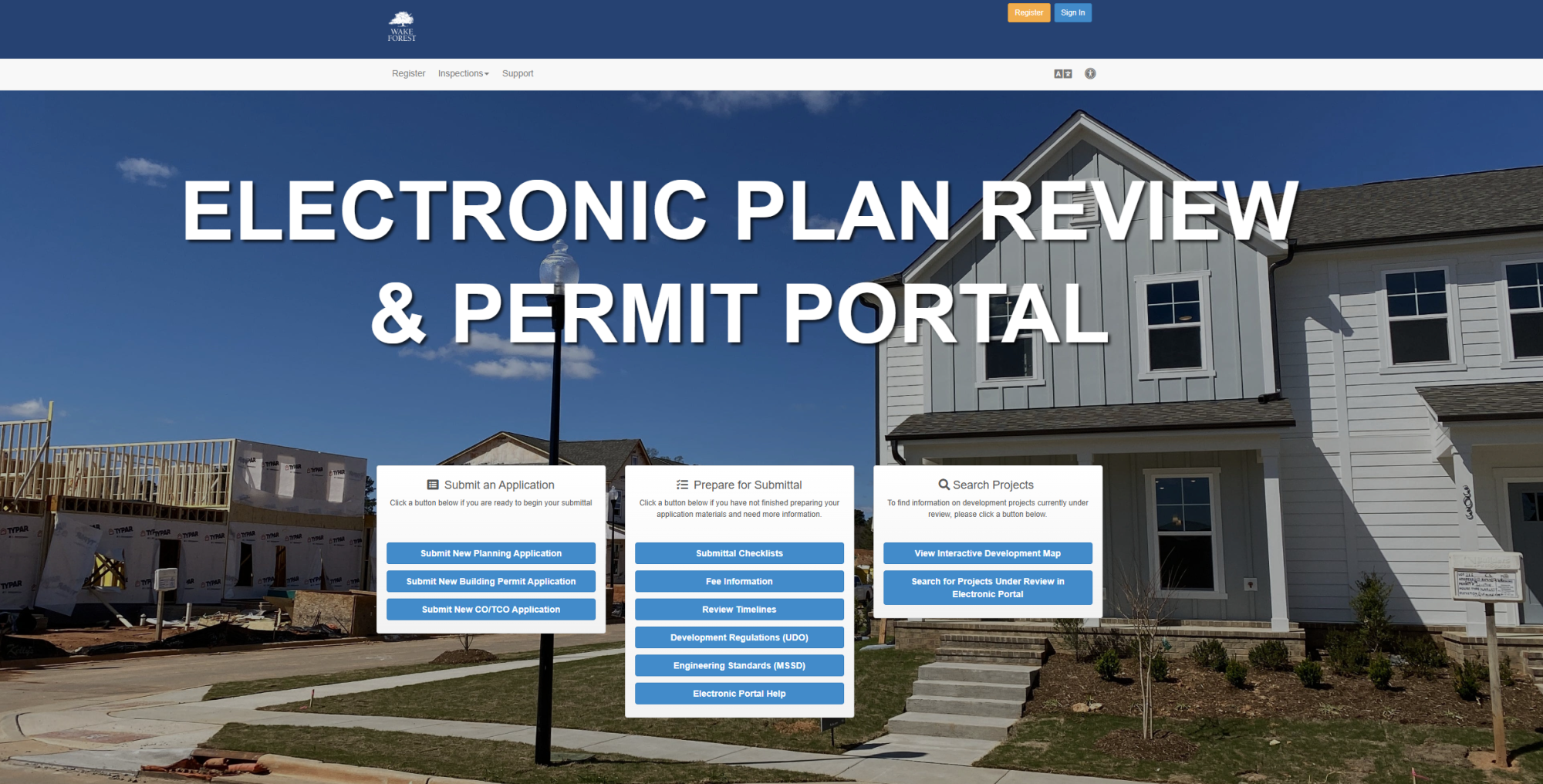 Screenshot of GeoCivix portal