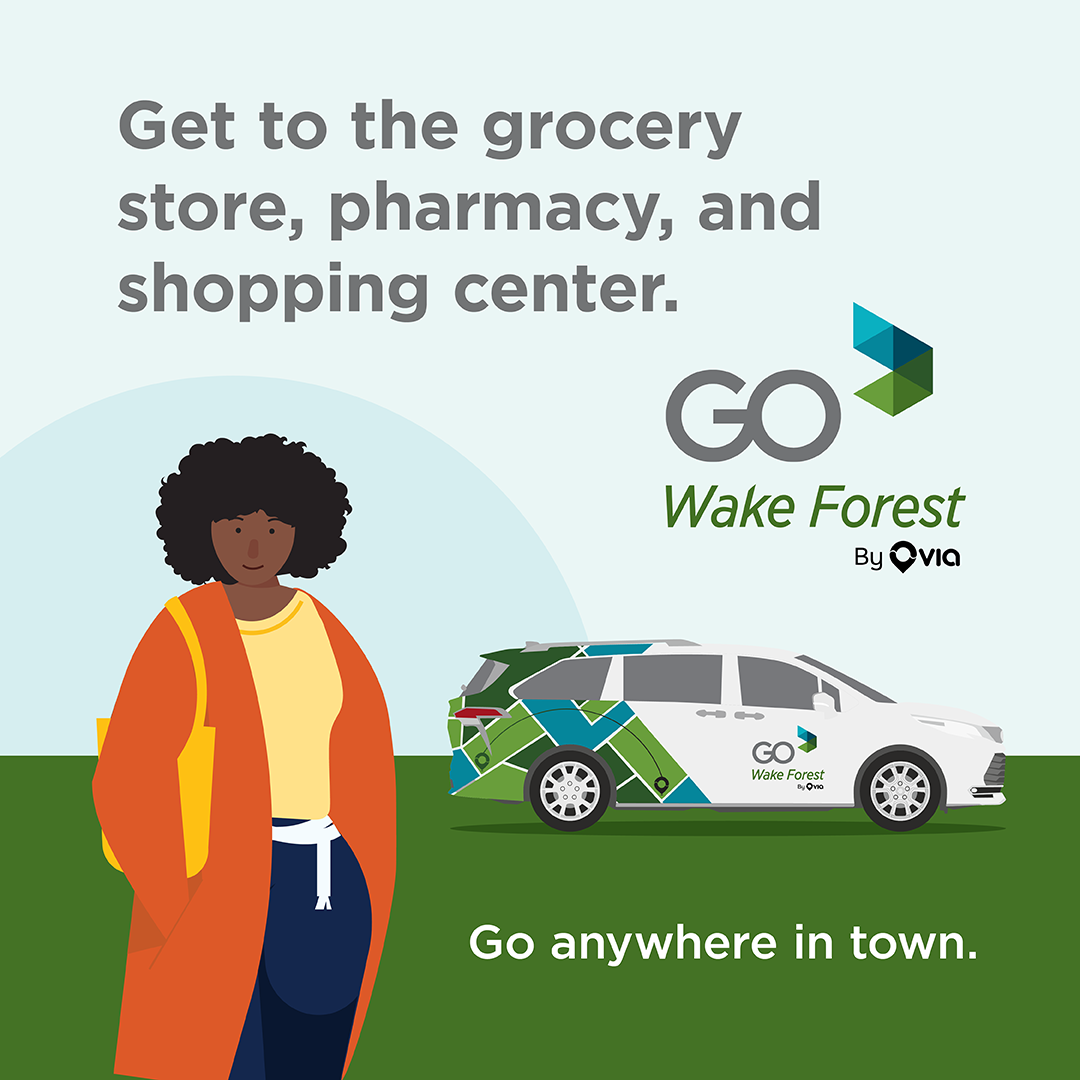 Get to the grocery store, pharmacy, and shopping center. Go anywhere in town.
