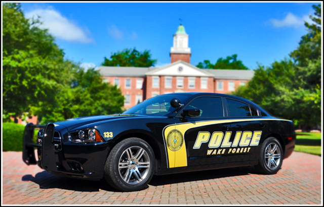 Exterior of Newly designed Wake Forest Police Department Vehicle